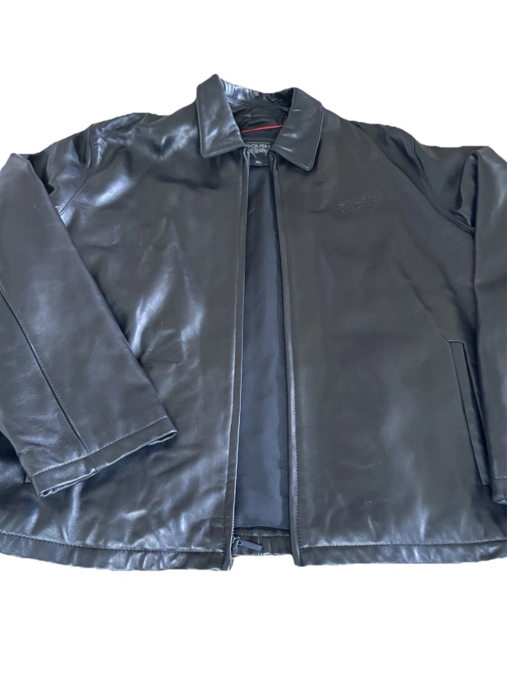 Vintage 90s ROUSH Racing Leather Jacket Men’s XL Car Racing